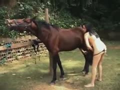 A woman who is eager to have an awesome stallion fuck her